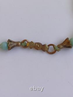 Czech Glass Uranium green Coloured Pendant Winged fairy Art Nouveau Grapes Vine