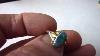 Dainty Art Nouveau Natural Blue Green Black Opal Ring Size M N