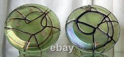 Decorative Glass Art Nouveau Loetz Vases Antique Pair