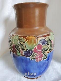 Divine 1920s Art Nouveau Royal Doulton Vase Maud Bowden Tube Lined 11.25