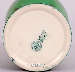 Doulton Burslem Silver Mounted Flambe Green Desert Scene Series Ware Vase