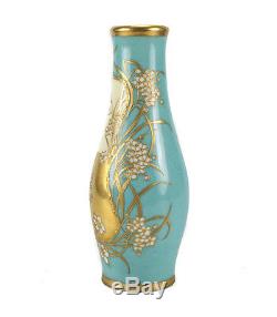 Dresden Hand Painted Porcelain Vase by Richard Klemm, Art Nouveau c. 1920