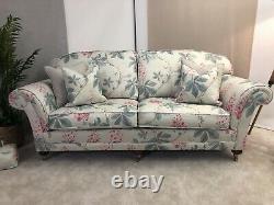 Duresta 3 seat sofa +footstool +door stop Sandersons Chestnut tree used