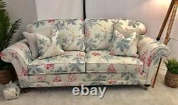 Duresta 3 seat sofa +footstool +door stop Sandersons Chestnut tree used