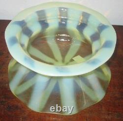 ENGLISH OPALINE STRIPE VASE arts & crafts CIRC 1880 -90S