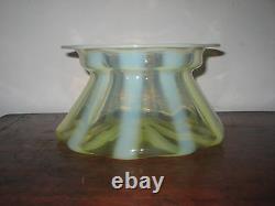 ENGLISH OPALINE STRIPE VASE arts & crafts CIRC 1880 -90S