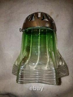 Edwardian Art Nouveau Glass light Shade and gallery c1910