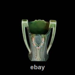 Eichwald Majolica Secessionist Art Nouveau Green Vase