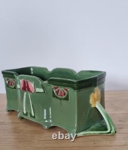 Eichwald Majolica Secessionist Art Nouveau flower trough/planter