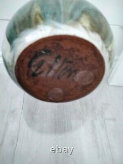 Elton Ware Sunflower Flower Pottery Clevedon Pottery Vase c. 1900 #33