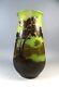 Emile Galle Cameo Glass Landscape Vase Aubergene Over Green 9.5 Inches