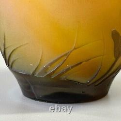 Emile Galle cameo glass Fern cabinet vase