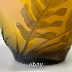 Emile Galle cameo glass Fern cabinet vase