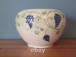 Ex. Rare Antique William Moorcroft Huge'grape Vine' Lustre Jardiniere C. 1900/06