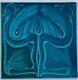 Exquisite Antique Art Nouveau 6 X 6 Victorian Tile Alfred Meakin Circa 1900s
