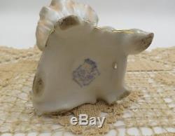 Exquisite Antique Royal Bayreuth Hat Pin Holder With Hat Pin 4 1/2 Blue Mark
