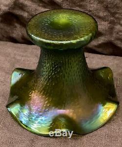 FABULOUS Antique Rindskopf 19th C. Iridescent Art Glass Sweet Pea Vase NICE