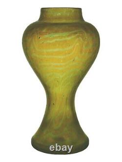 FRITZ HECKERT Glass Iridescent CHANGEART Vase Otto Thamm Green Trail