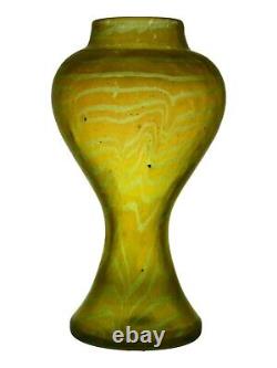 FRITZ HECKERT Glass Iridescent CHANGEART Vase Otto Thamm Green Trail