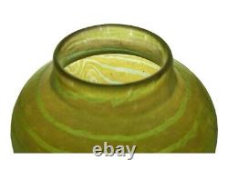 FRITZ HECKERT Glass Iridescent CHANGEART Vase Otto Thamm Green Trail