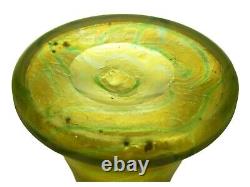 FRITZ HECKERT Glass Iridescent CHANGEART Vase Otto Thamm Green Trail