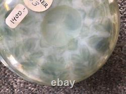 Fantastic Antique L. C. T Tiffany Favrile Green Iridescent Art Glass Bowl Signed