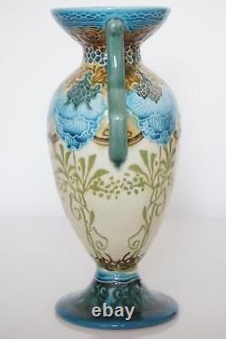 Fine Antique Minton Vase Tube-lined Stylised Art Nouveau Design c. 1903