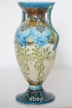 Fine Antique Minton Vase Tube-lined Stylised Art Nouveau Design c. 1903