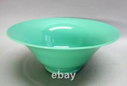 Fine & Rare STEUBEN GREEN JADE 10.5 Art Glass Bowl c. 1930 antique American