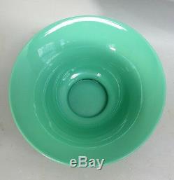 Fine & Rare STEUBEN GREEN JADE 10.5 Art Glass Bowl c. 1930 antique American