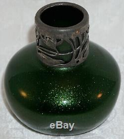 Franz Welz Klostergrab / Kralik Solid Green Aventurine Vase Bohemian Art Glass