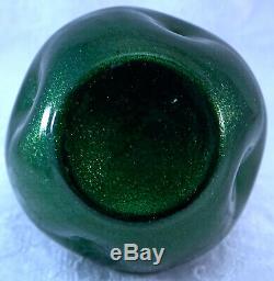 Franz Welz Klostergrab / Kralik Solid Green Aventurine Vase Bohemian Art Glass
