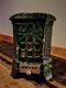 French Antique Green Enamel Woodburner/solid Fuel/bio Ethanol Stove. Lily C1920s