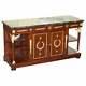French Empire Napoleon Iii Style Bronze Mounted Green Marble Topped Sideboard