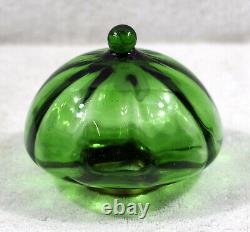 French Int. Ribbed Green + Pierced Art Nouveau Brass Candle Stick Peg Oil Lamp