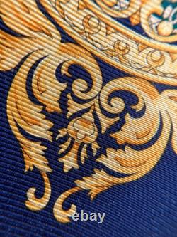 GIANNI VERSACE VINTAGE'90s BAROQUE MEDUSA HEAD TIE ART NOUVEAU ITALY GREEN