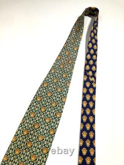 GIANNI VERSACE VINTAGE'90s BAROQUE MEDUSA HEAD TIE ART NOUVEAU ITALY GREEN