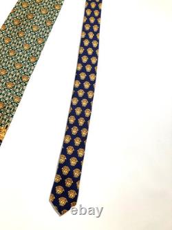 GIANNI VERSACE VINTAGE'90s BAROQUE MEDUSA HEAD TIE ART NOUVEAU ITALY GREEN