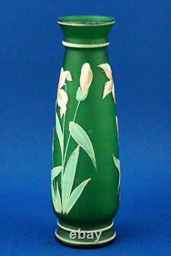 GLASS VASE France end 1800 1900 Art Nouveau Lily Flowers Gallè Daum Legras style