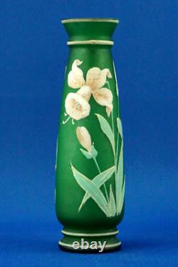 GLASS VASE France end 1800 1900 Art Nouveau Lily Flowers Gallè Daum Legras style