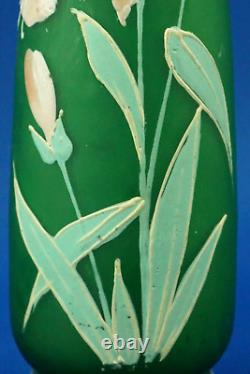 GLASS VASE France end 1800 1900 Art Nouveau Lily Flowers Gallè Daum Legras style