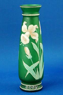 GLASS VASE France end 1800 1900 Art Nouveau Lily Flowers Gallè Daum Legras style