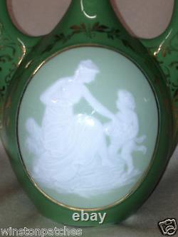 Gebruder Heubach Schutz Marke Pate-sur-pate Cameo Vase 7 Art Nouveau Germany