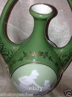 Gebruder Heubach Schutz Marke Pate-sur-pate Cameo Vase 7 Art Nouveau Germany