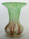 German Glass Vase Wmf Ikora Vintage 1930's Art Nouveau Hand Blown Vase Green Red
