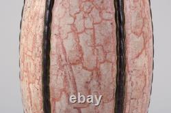 German ceramicist. Art Nouveau table lamp in in light and brown-green tones