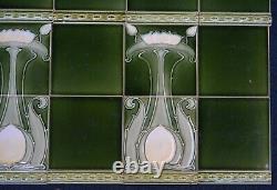 Germany Villeroy & Boch Antique Art Nouveau Majolica 54-set Tile C1900