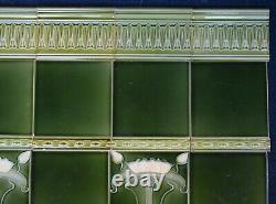 Germany Villeroy & Boch Antique Art Nouveau Majolica 54-set Tile C1900