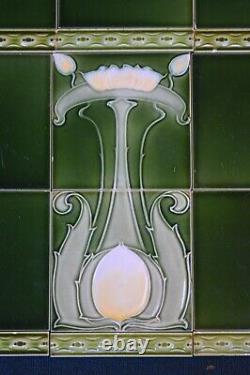 Germany Villeroy & Boch Antique Art Nouveau Majolica 54-set Tile C1900