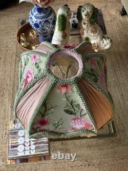 Glinda 14 Handmade Beaded Silk Art Nouveau Lampshade Satin, Lace. Chiffon